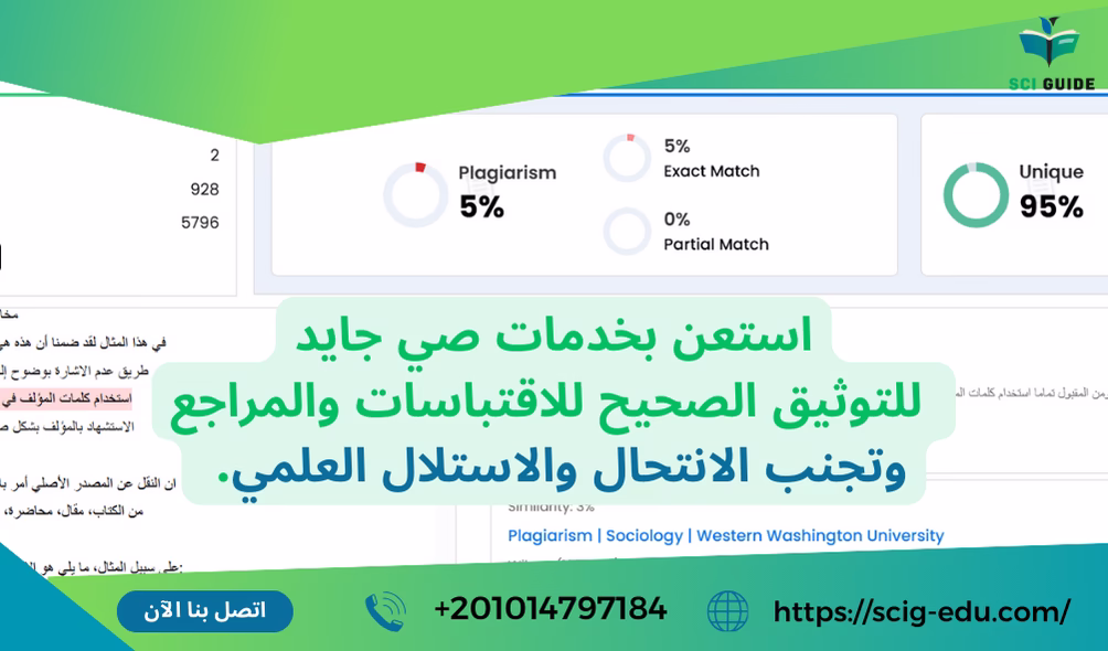 برامج كشف الاستلال العلمي مع صي جايد للخدمات العلمية