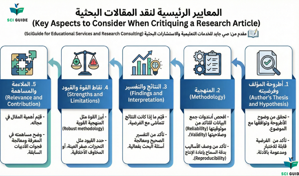 معايير نقد الرسالة العلمية مع صي جايد للاستشارات البحثية